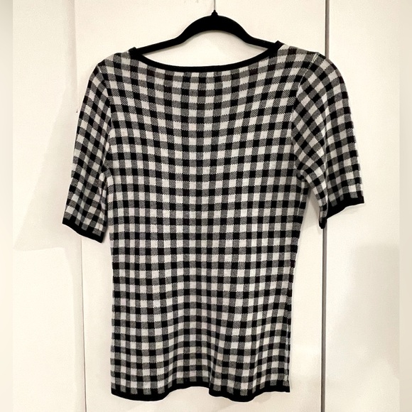 Gingham t-shirt sweater - Picture 2 of 2